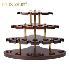 Wooden Tobacco Pipe Stand Rack Display for 15 Tobacco Smoking Pipes Collection