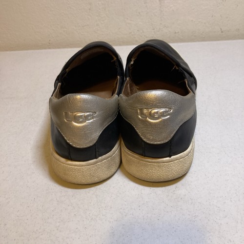 UGG Damenschuhe Slipper schwarz Leder Größe 9 - Bild 2 von 8