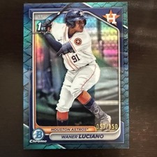 WANER LUCIANO 2024 BOWMAN CHROME 1ST BLUE REPTILIAN REFRACTOR /150