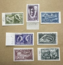 timbres monaco N° 591/597 non dentelés essais de couleurs les 7 valeurs neuf**