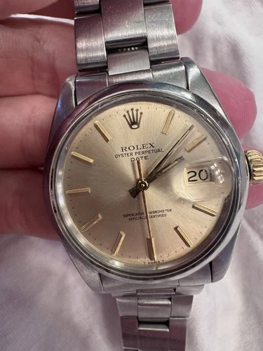Rolex Oyster Perpetual Date 1500 Vintage 1979 Champagne Dial Automatic Watch