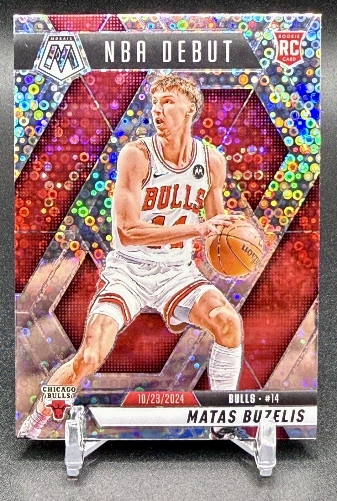 2024-25 Panini Mosaic Matas Buzelis NBA Debut Fast Break Silver #257 Bulls (RC)
