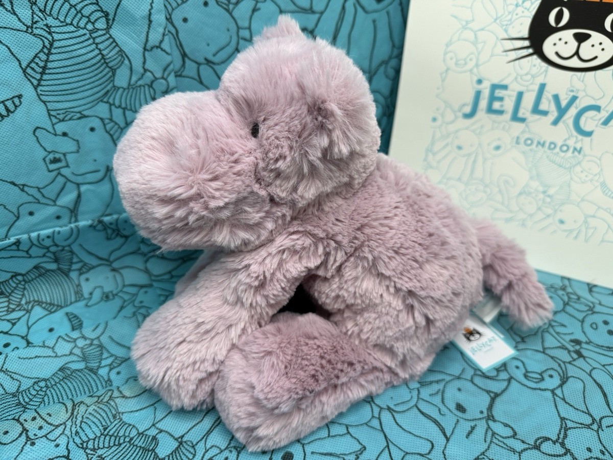 Jellycat Smudge Hippo MEDIUM - Purple Plush - NWT/with DUSTBAG