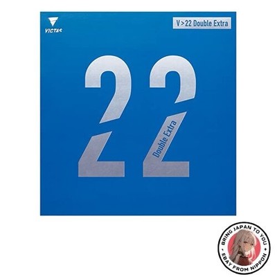 New VICTAS Table Tennis Rubber V)22 Double Extra Soft Back Black 0020 2.0 200070