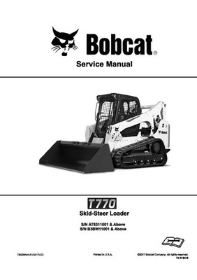 Bobcat T770 Track Loader Service Shop Repair Manual 7252384