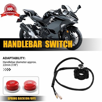 Universal Motorcycle Switch Horn Handlebar Mount Push Button Momentary Start