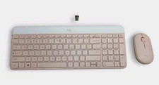 Logitech - MK470 Full-size Pink Wireless Scissor Keyboard and Mouse Bundle 