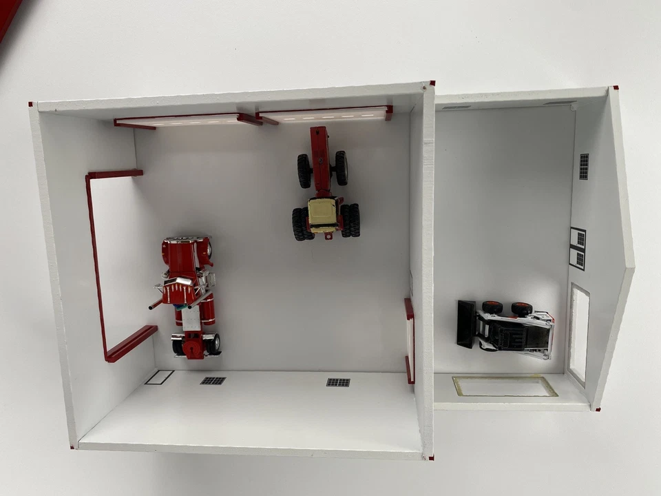 1/64 Farm Dealership Shop Building 50x80 White Sides Red Roof. Lights Up! - Image 2 of 4