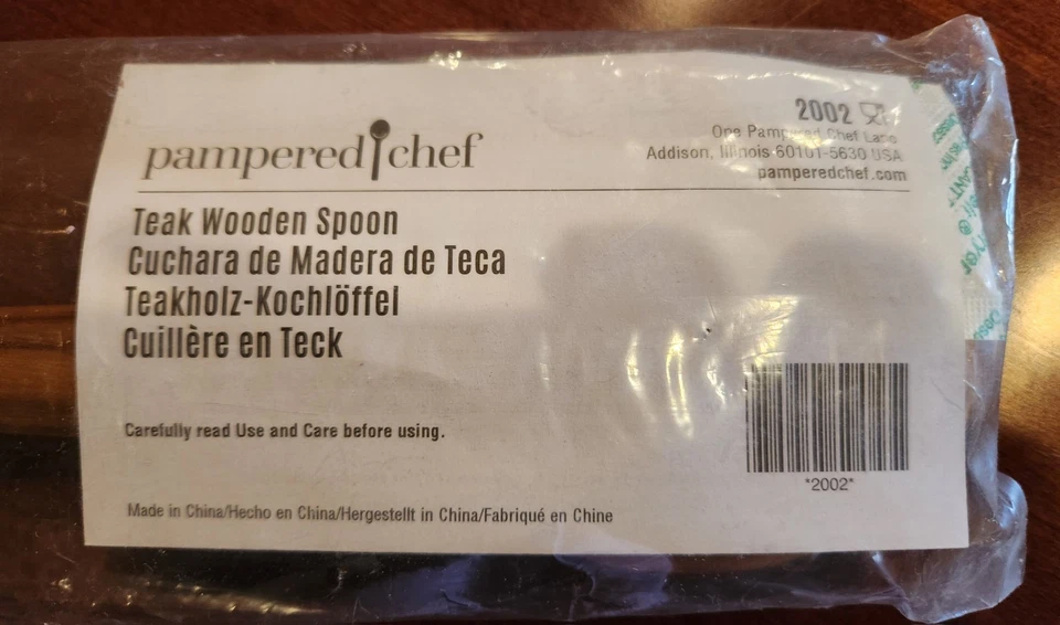 Pampered Chef Teak Wooden Spoon New in Original Packaging #2002 - Image 3 of 4