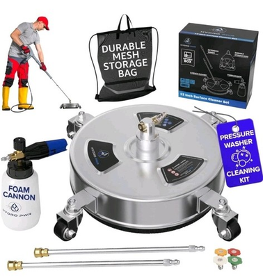 #ad #ad 13quot; Stainless Steel Pressure Washer Surface Cleaner Set amp; Foam Cannon 4000 PSI $90.00