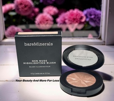 bareMinerals  Gen Nude Highlighting Blush~Oral Glow~3.2 g/ 0.11 oz Full Size NIB