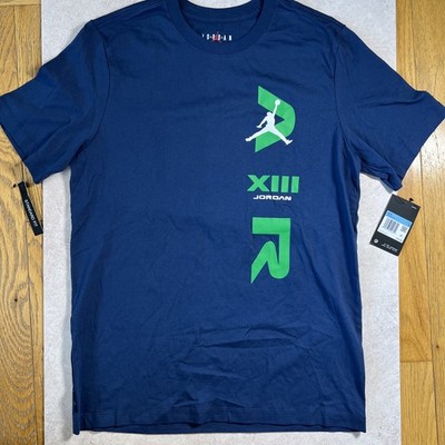 Air Jordan Men s Med Navy And Green Standard Fit T Shirt 