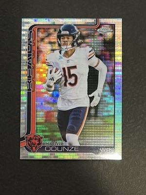 2025 Topps Chrome Football #49 Rome Odunze Pulsar Refractor