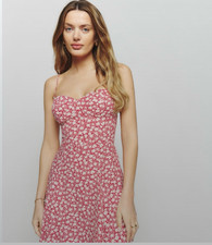 Réformation Saskia Dress Amaro Floral Red Dress Size 2 - NWT