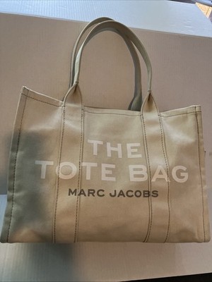 Marc Jacobs The Canvas Large Tote Bag Beige + Black Shoulder Strap Very Good