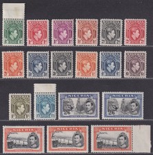 Nigeria 1938-51 King George VI Set with Varieties Mint SG49-59c cat £75+