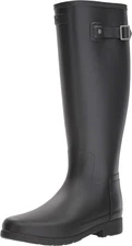 Hunter Women Original Refined Wide Calf Rain Boot WFT2004RMA Matte Black 6 M