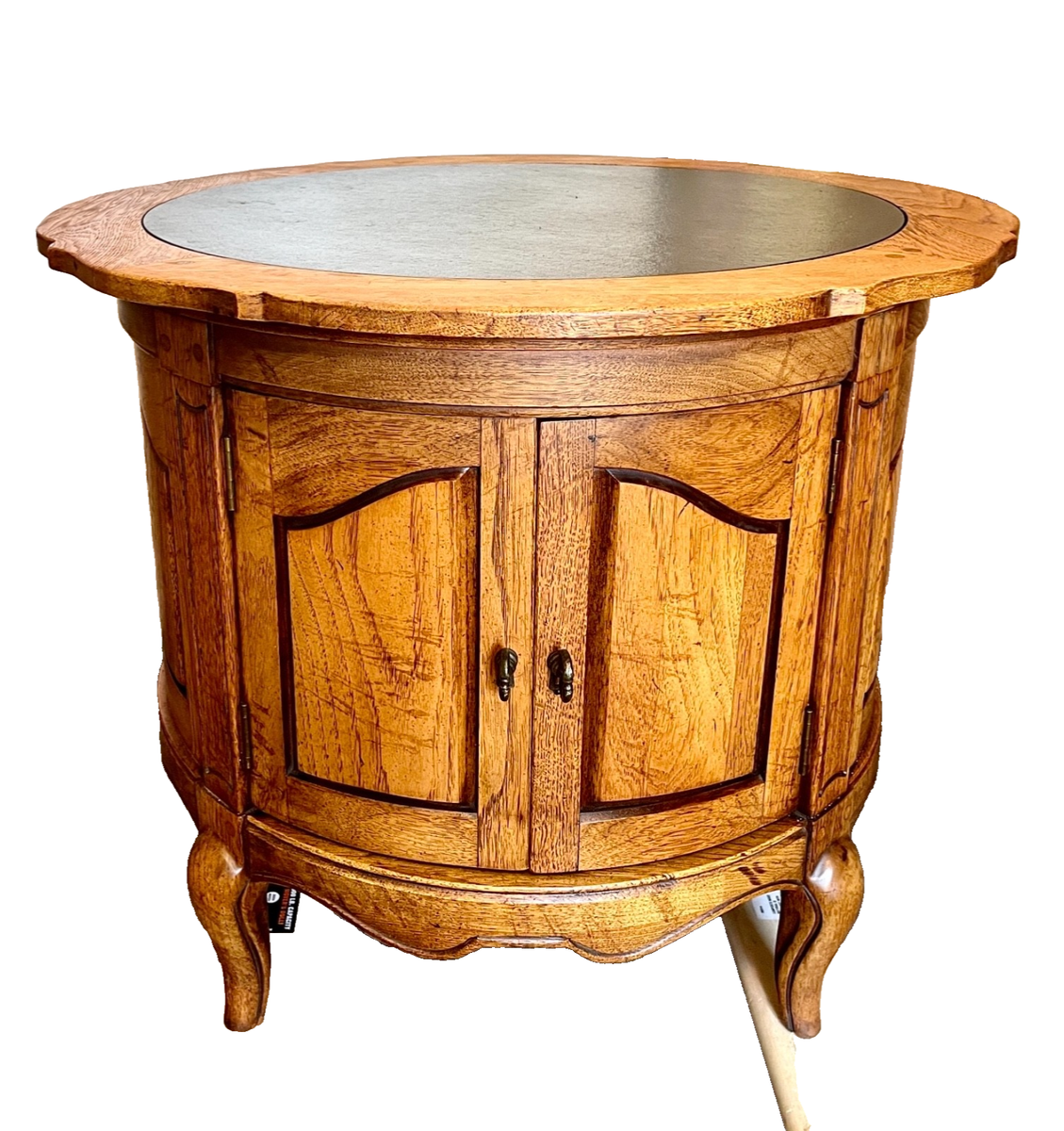 VINTAGE MID CENTURY THOMASVILLE ROUND WOOD SIDE TABLE T-55-7135-11