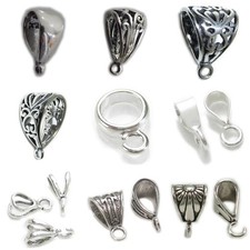 Bail sterling silver .925 x 1 fittings to convert charms into pendants Bails