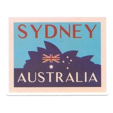 Sydney Australia Vinyl Sticker Opera House Travel Souvenir Aussie Flag Decal Art