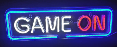 DART Game On Neon Schild für DART Raum Dekoration  LED Neon GB Acryl 40 x 12 cm