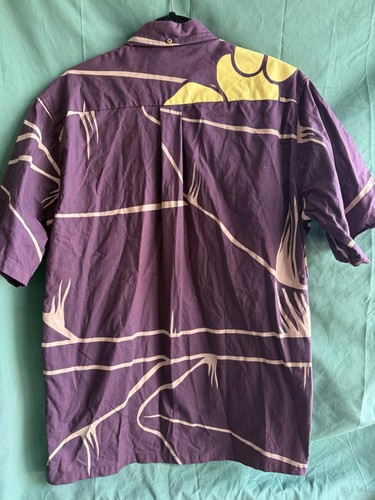 Sig Zane Men’s Hawaiian Dark Purple Hilo Hawaii Shirt Sz. L - Picture 5 of 8