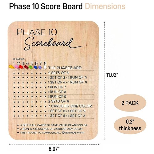 Phase 10 Score Board Game Score Board Board Card Games Y6H43267 - Imagen 7 de 7