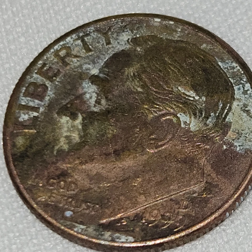 Roosevelt Copper Dime Error 1999 D 2.2g - Image 2 of 4