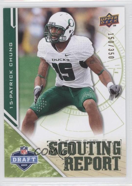 2009 Draft Edition Scouting Report Green /350 Patrick Chung #229 Rookie RC 0j0