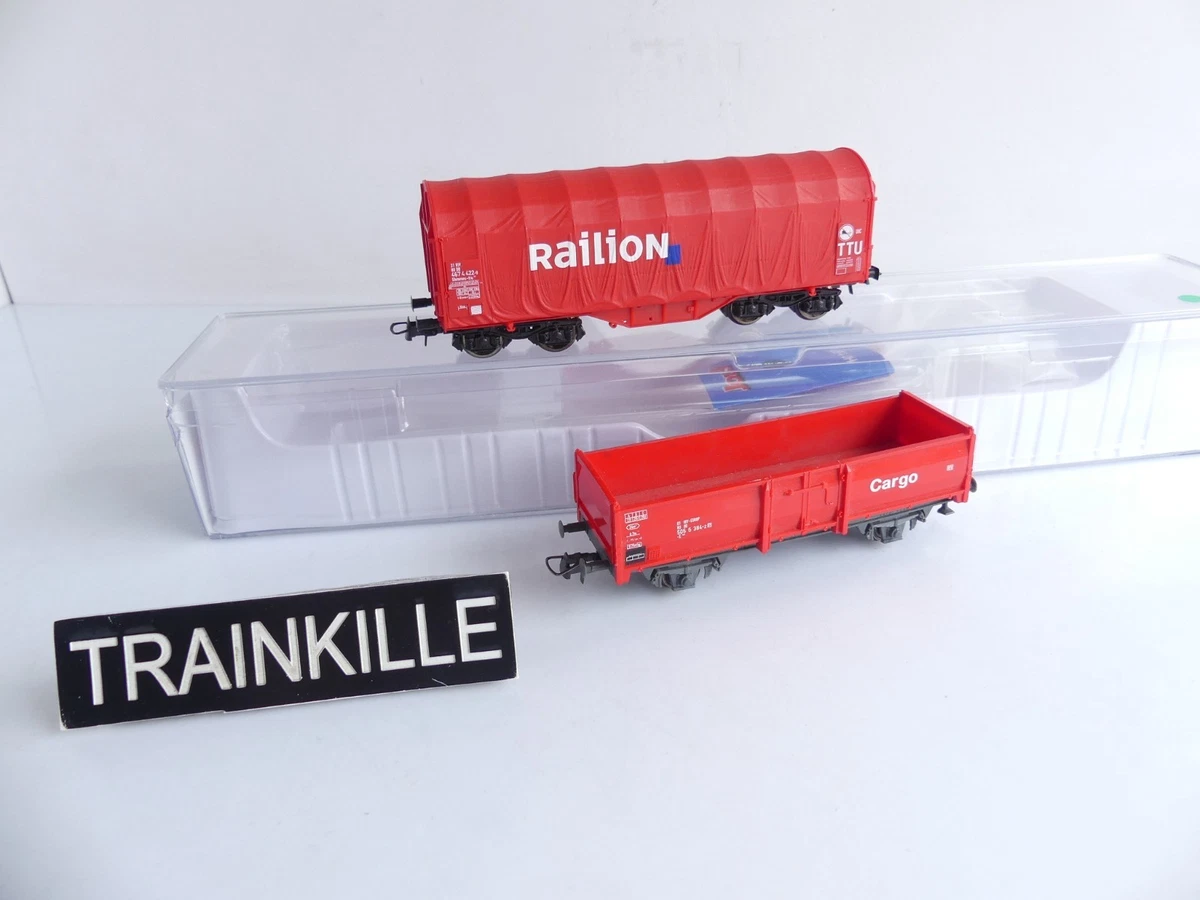 Wagon Bâché Long Bleu ROCO 47662-1 - échelle HO - NEUF