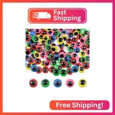 TOAOB 300pcs 15mm Googly Wiggle Eyes with Self Adhesive Round Plastic Craft Stic