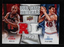 2009 Upper Deck Dual Game Materials Dennis Rodman Bill Laimbeer #DG-LR HOF 0c3