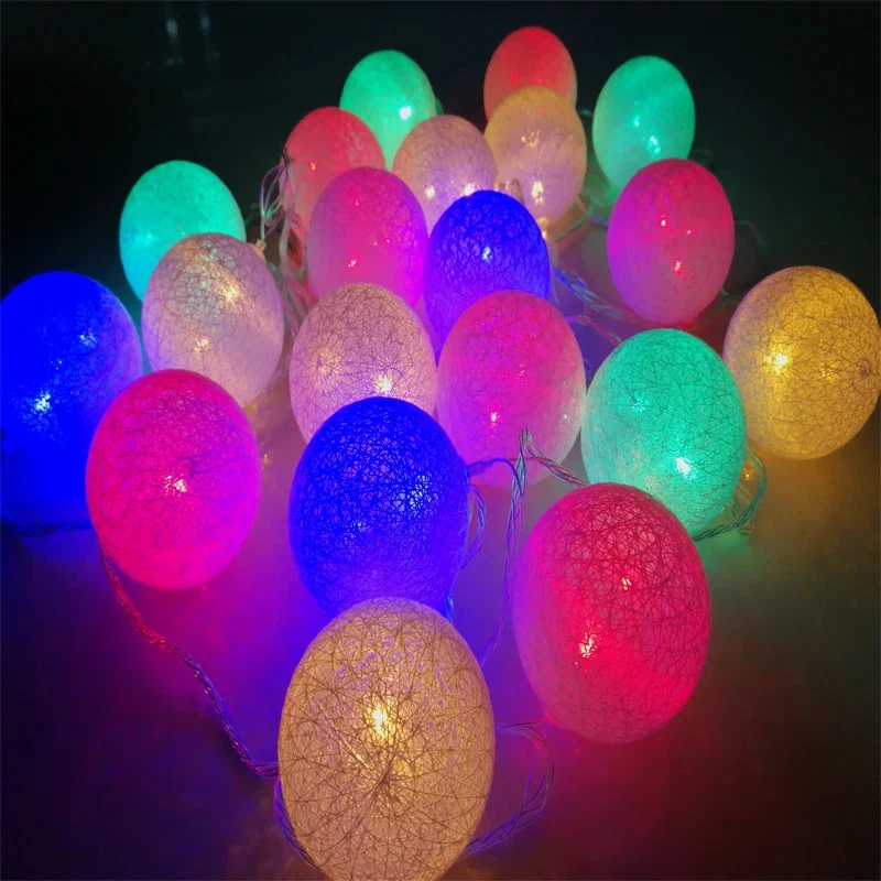 Cotton Ball LED String Lights 5M 20 LEDs Warm White Wedding Party Decor
