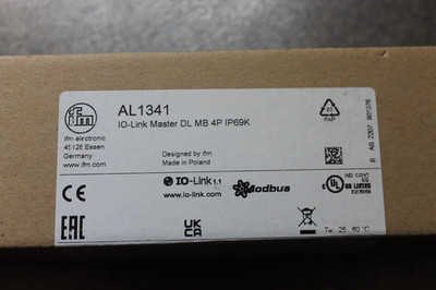 New Sealed IFM AL1341 IO-Link Master w/ Modbus TCP Interface AL 1341