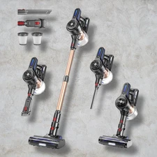 NADALY Cordless Vacuum Cleaner, Powerful Stick Vacuum with 45min Runtime Gold