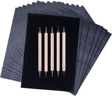 Carbon Transfer Paper Set with 50 Sheets and 5 Embossing Tools for Craft