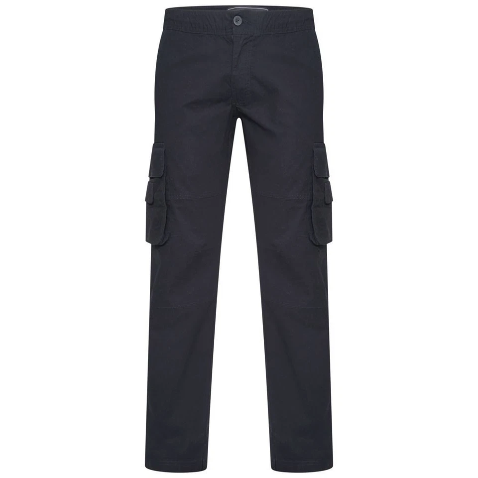 Kam Extra Grand Extensible Pantalon Cargo pour Hommes en Noir, 34W-46W - Photo 1/1