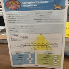 Mava Expressive Vocabulary Record Form packag...