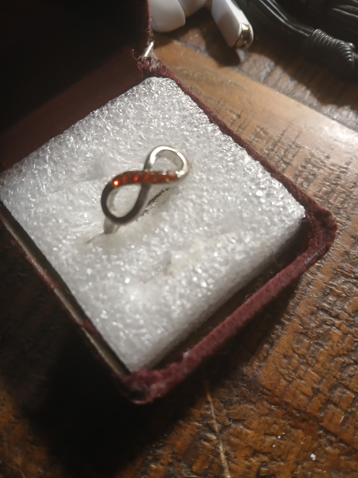 Created Ruby Infinity Ring in Sterling Silver - image 3