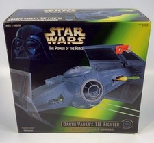 Vintage 1997 Star Wars Power of the Force Darth Vader's TIE Fighter Kenner NIB
