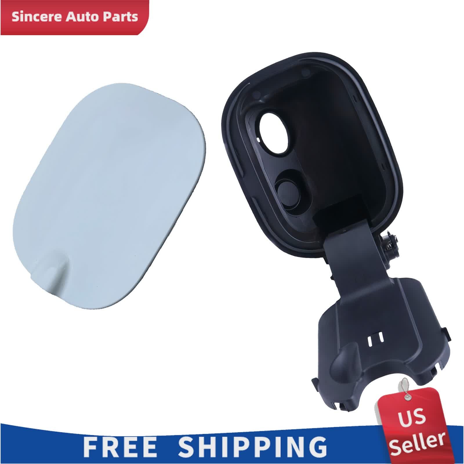 Fuel Tank Filler Pipe Housing with white Cap Door For 19-25 Chevy Silverado 1500 thumbnail 2