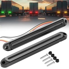 3 Color Trailer Tail Brake Stop Turn Signal Running LED Red Amber Green
