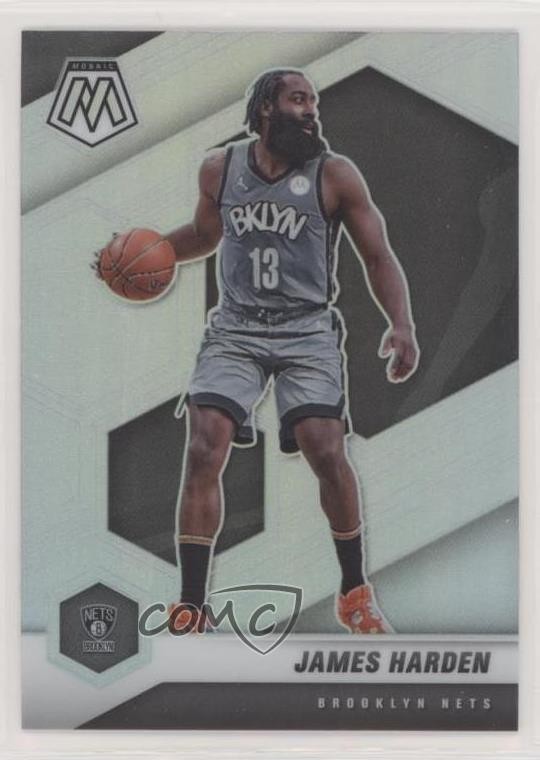 2020-21 Panini Mosaic Silver Prizm James Harden #173 02v3