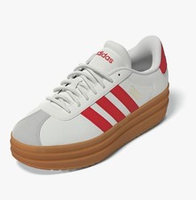    Adidas Women VL Court Bold Sneakers   White w/ Red New Without Box   