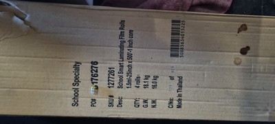 Laminating Film Rolls Qty 4Rolls, School Smart Laminating Film Rolls Qty 4 Rolls