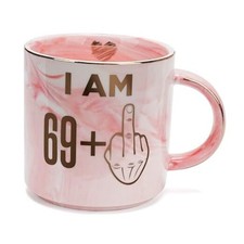 70th Birthday Gifts for Women - Funny Gag Turning 70 Plus 70th - Pink Marble