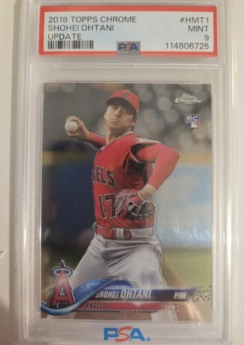 2018 Topps Chrome Update #HMT1 Shohei Ohtani Rookie RC PSA 9