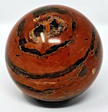 Red Jasper Sphere 3" diameter 27.2 oz 771 grams natural polished stone beautiful