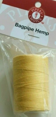 Bagpipe Yellow Unwaxed Hemp Bagpipes by Pipers Choice Pipes 2oz 50g