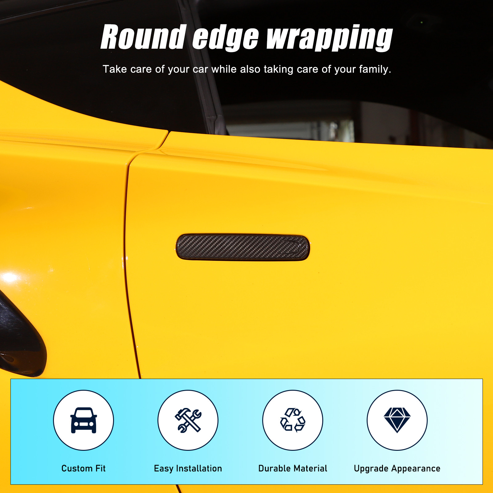 Car Exterior Door Grab Handle Trim For Lotus EMIRA 2021-2023 Dry Carbon Cover